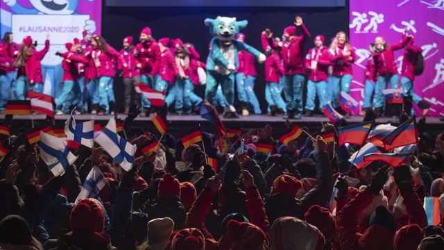 Olympisches Feuer in Lausanne